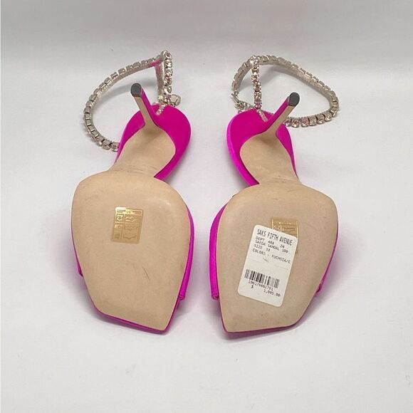 Jimmy Choo Saeda Satin Crystal Ankle-Strap Sandals size 38 - Picture 13 of 14